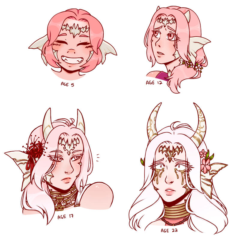 How Chardonnay's transformation slowly progressed as she aged and her light aether became more and more abundant
